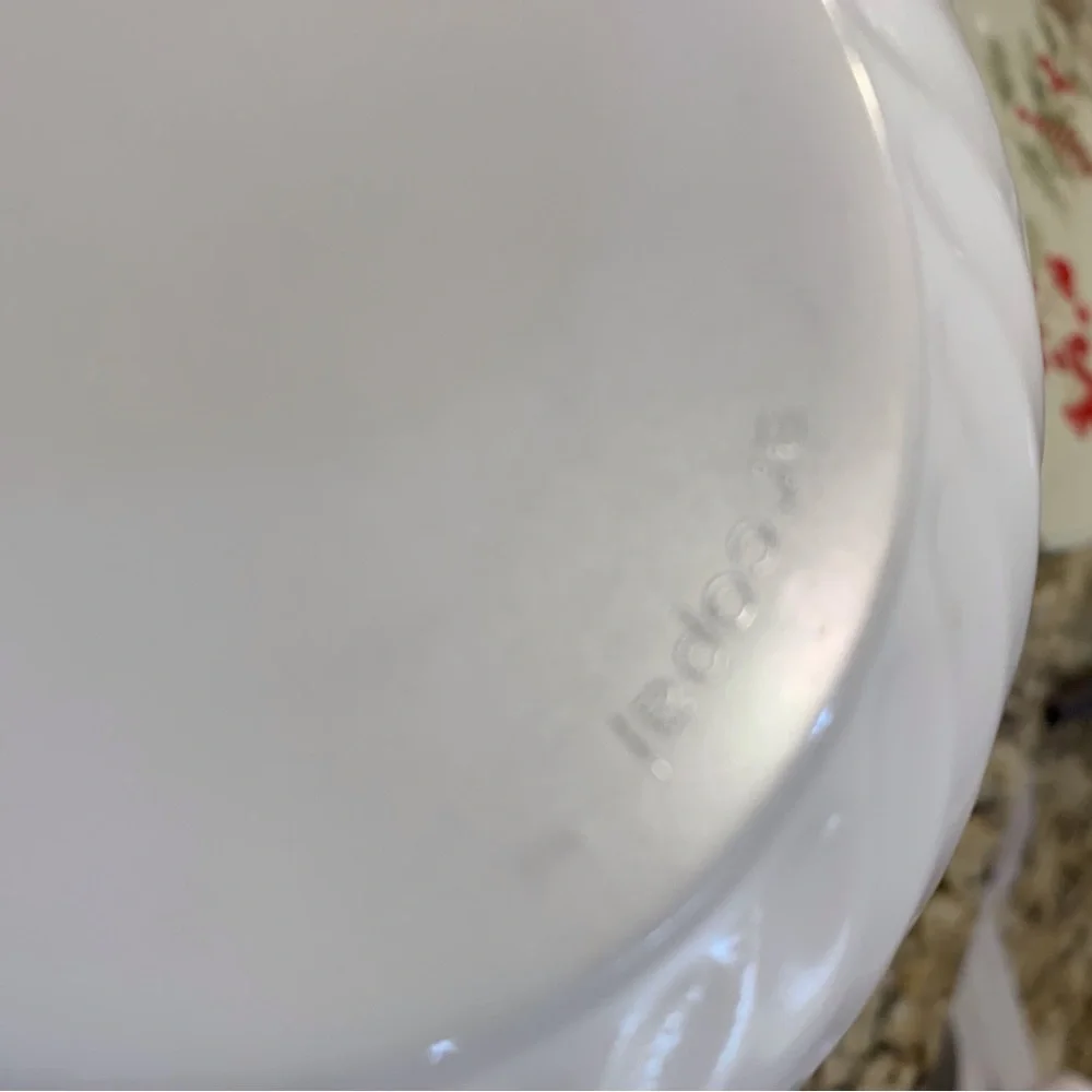 4 CLOE by Arcopal France Floral Milk Glass Pastel Scalloped Soup Cereal Bowls - Picture 5 of 5